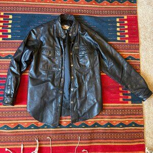 Vintage Harley-Davidson Genuine Leather Shacket – Size Large
